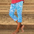 thumbnail image 2 of Audhol Soft Leggings for Women, Women's Fashion Spring Summer Casual 7/8 Length Legging Sparkly Leggings Women Sky Blue 2XL, 2 of 7
