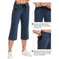thumbnail image 7 of 2-Pack SPECIAL MAGIC Women's Capri Pants Wide Leg Cotton Yoga Sweatpants with Pockets Casual Lounge Jogger Pants, 7 of 7