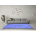 thumbnail image 3 of Ahgly Company Machine Washable Indoor Rectangle Oriental Blue Industrial Area Rugs, 2' x 5', 3 of 4