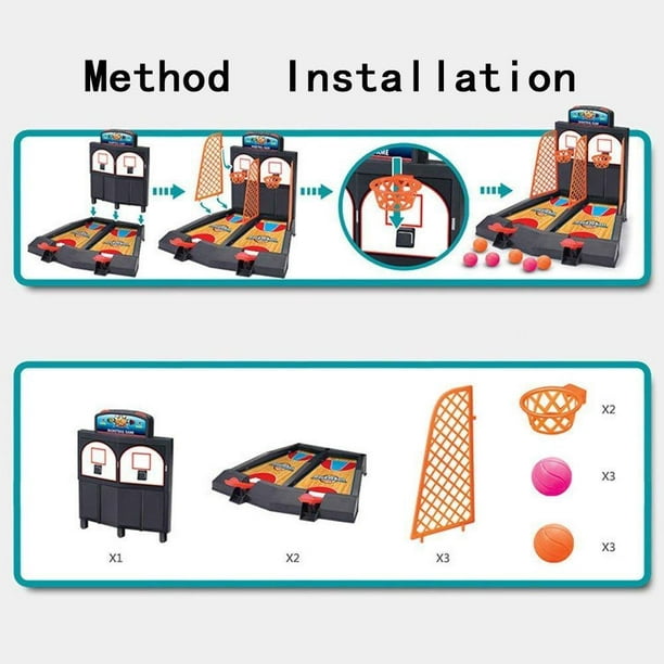 Basketball Shooting Game, YUYUGO 2-Player Desktop Table Basketball Games  Classic Arcade Games Basketball Hoop Set, Fun Sports Toy for Adults-Help