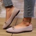 thumbnail image 6 of Gpaecead Women's Metal Bow Knit Flats Pointed Toe Breathable Slip On Ballet Shoes With Cushioned Insole For Office And Casual Pink, 6 of 7