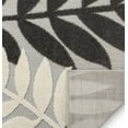 Well Woven Ella Floral Grey Indoor/Outdoor Area Rug High Traffic Stain