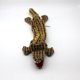 thumbnail image 4 of 3 uds juguetes para perros royendo y haciendo ruidos divertidos piel de cocodrilo tricolor juguetes dorados de peluche 45*15cm, 4 of 5