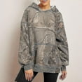 thumbnail image 3 of Women Camo Hoodie Print Oversized Fleece Sweatshirt Casual Pullover With Pockets, 3 of 5