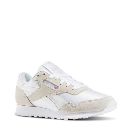 Reebok Women's Classic Royal Nylon Sneaker White/White/Steel - BD1555