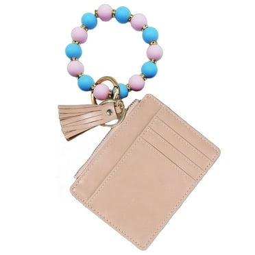 ALLEYWELLS Women's Wallet, Pink Polyurethane Credit Card Holder, 1-Piece