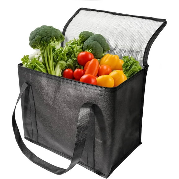 16.1x13x10.2Inch Insulated Cooler Bag,Reusable Grocery Shopping Bags,Cooler Bag and Insulated Grocery Bags for Food Delivery,Collapsible Cooler