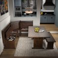thumbnail image 4 of Corner Dining Set Harvest Walnut Distressed | Furniture Dash, 4 of 7