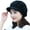 Black, variant on Women Winter Warm Knit Hat Beanie Cap with Visor, Flat Brim Shape Hat for Cold Weather