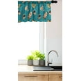 thumbnail image 3 of Ambesonne Space Window Valance, Foxes Cats Cosmonauts, 54" X 12", Turquoise Beige Marigold, 3 of 3