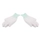 thumbnail image 1 of 1 Par Guantes antideslizantes Blanco verde 13 agujas de Protección laboral de Nylon antiestático, 1 of 3