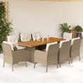 thumbnail image 1 of vidaXL 9 Piece Garden Dining Set with Cushions Beige Poly Rattan, 1 of 5