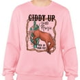 thumbnail image 2 of Giddy up Jingle Horse Sweatshirt Unisex 2X-Large Pink, 2 of 5
