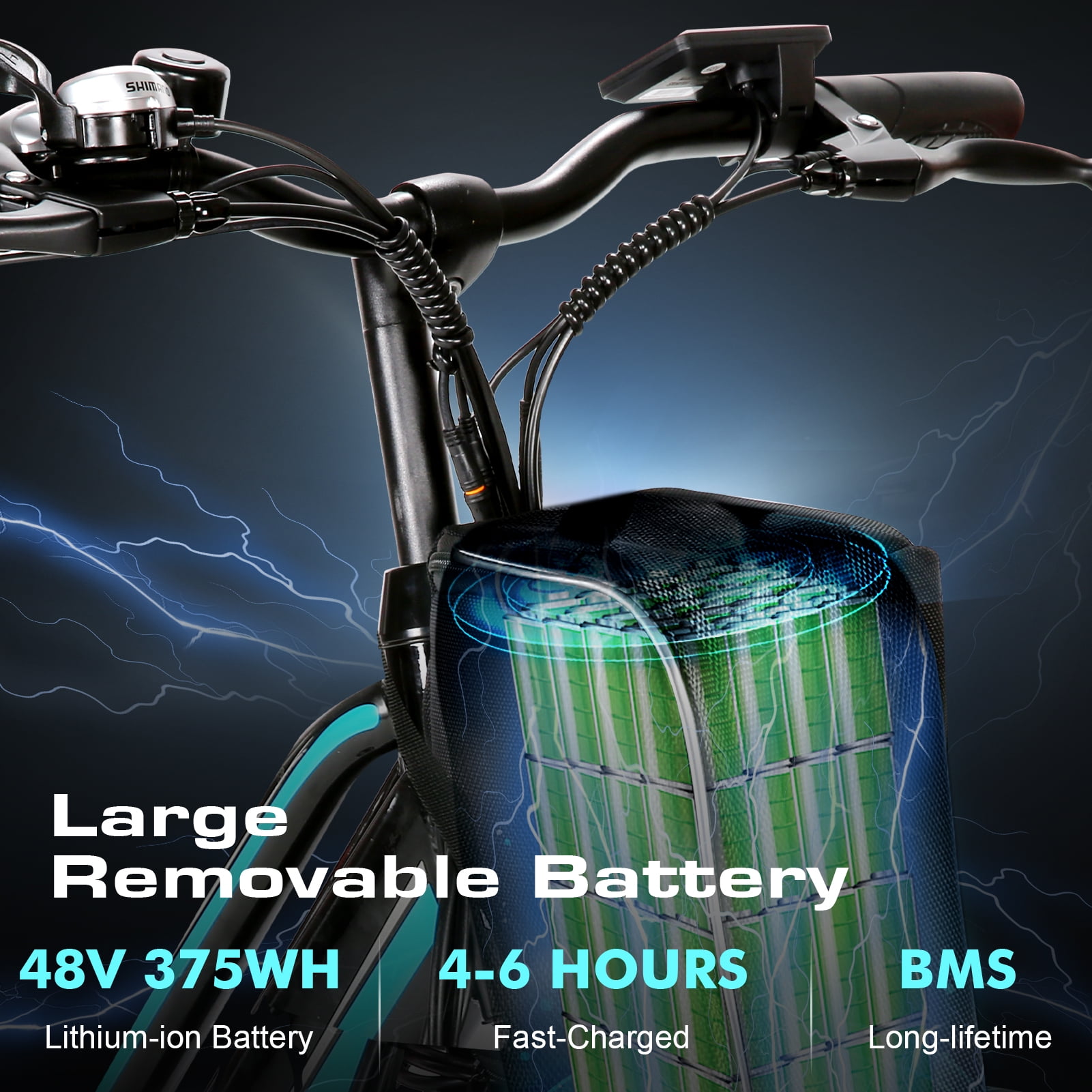 Vivi Electric Bike 26" City Commuter Electric Bike 48V 500W Step-Through Electric Bike 19.8MPH Electric Cruiser Bike Beach Bike with Cruise Control, UL2849 Certified