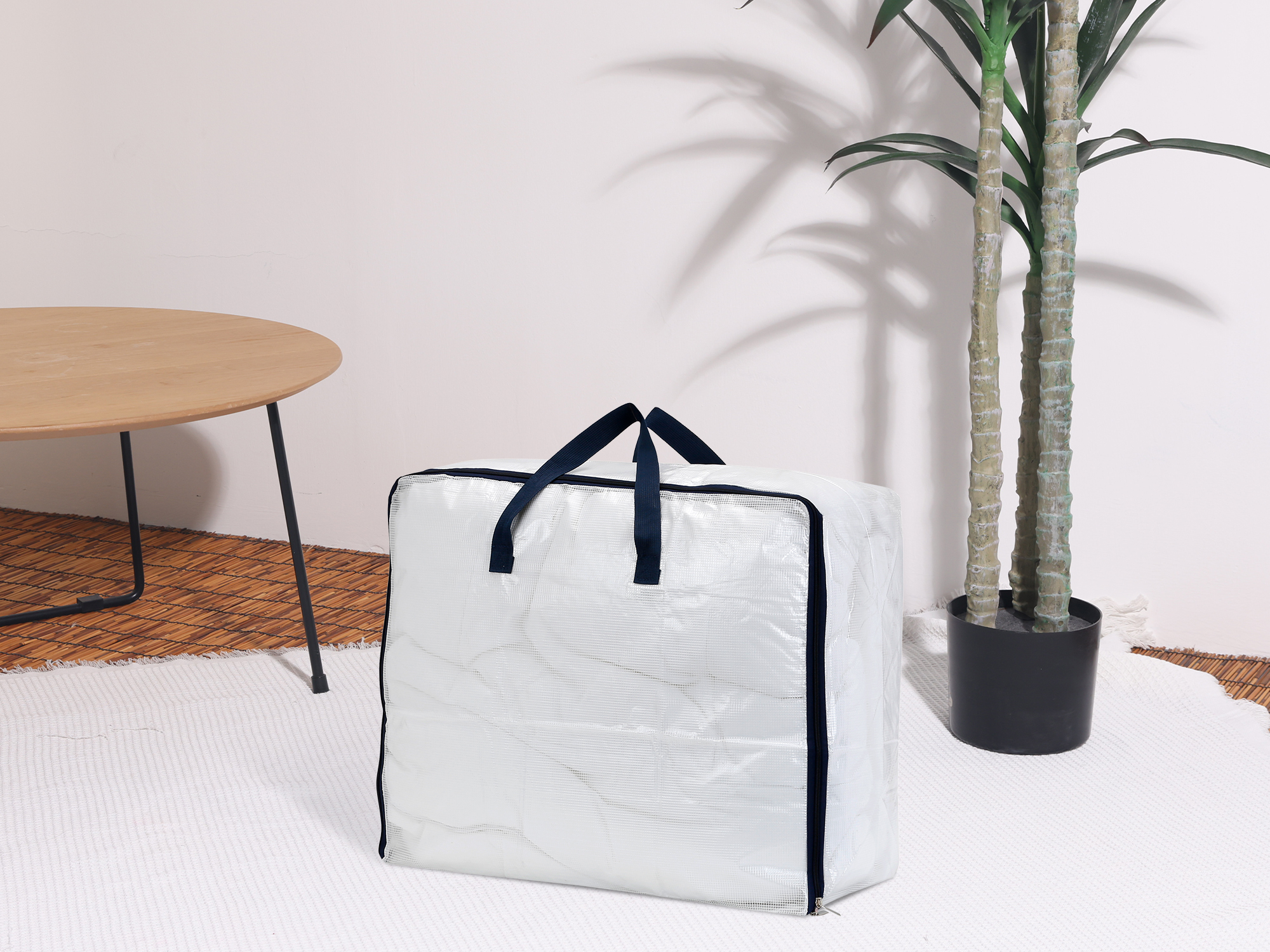 Unique Bargains 1 Pack Clothes Storage Bags Moving Bags Transparent 23.5*19.5*10in