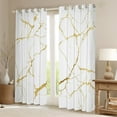 thumbnail image 2 of Manfei Marble Texture Road Black Out Curtains,Modern Minimalist Artistic Curtains Pack of 2 (42x63 Each),White Gold Bedroom Curtains For Adults,Microfiber Room Decoration, 2 of 6