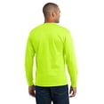 thumbnail image 3 of Port  Company - Long Sleeve Core Blend Tee. PC55LS Large Safety Green, 3 of 3