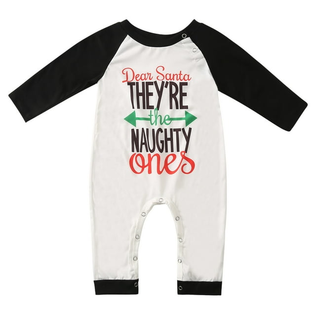 xiaxaixu Pyjamas de Noël Assortis pour la Famille Lettres Raglan + Pantalons à Carreaux