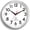 K-atomic Silver-10", variant on 10" J-atomic Black-white Decorative Wall Clock for Living Room Kitchen Office Bedroom Bathroom