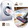 thumbnail image 6 of Blue Pink Flowers Area Rugs 5x7 ft Spring Watercolor Leaves Floral Washable Rug Non Slip Indoor Carpet Absorbent Floor Mat for Living Room Bedroom Dining Room, 6 of 9