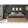 thumbnail image 1 of Nexera Bed Frame And Nightstand In Full|Natural Maple & Charcoal Grey, 1 of 5