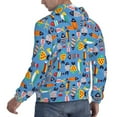 thumbnail image 6 of Kdxio Cute Flat Fish Print Mens Casual Hooded Collar Drawstring Hoodies Pullover Sweatshirts Casual Long Sleeve Shirts-Medium, 6 of 7