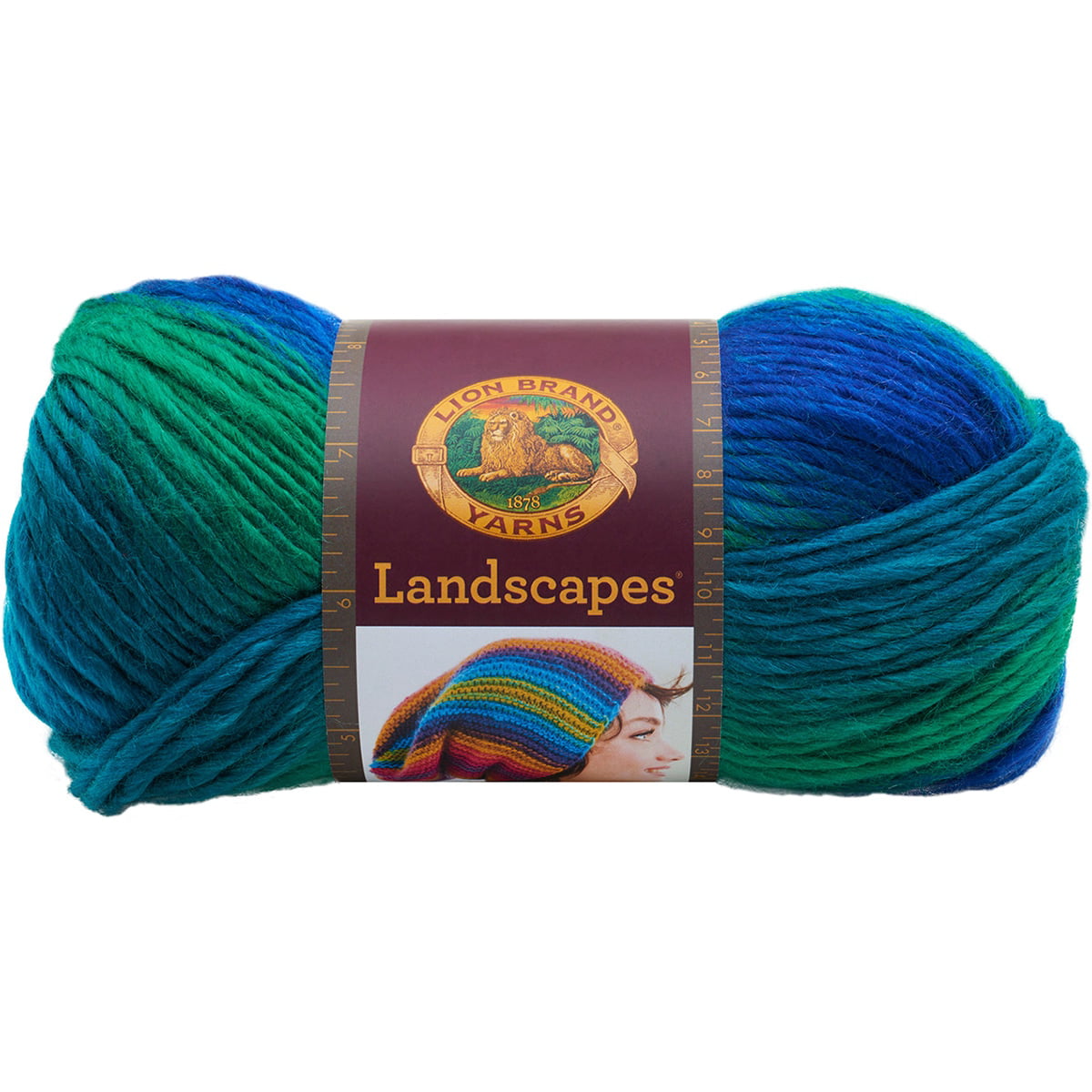 Lion Brand Yarns Landscapes Steel Blue, Blue Yarn, Blue Acrylic