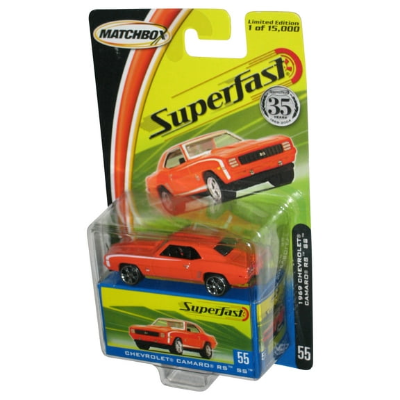 Matchbox Superfast 35th Orange Chevrolet Camaro RS SS Toy Car #55