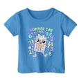 thumbnail image 6 of Kids Graphic Print Short Sleeve T Shirt Casual Tee Girls Boys Youth Clothes, 6 of 6
