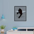 thumbnail image 1 of Decoración de pared con fondo de gato, figura de gato para decoración del hogar, regalo de cumpleaños, adorno colgante de pared de metal para sala de, 1 of 8
