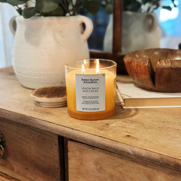 ビモア3点セットバスパウダー300g+個包装25g×2+オイルセラム+ウォッシュ Better Homes & Gardens Lemon Balm and Cedar Scented 2-Wick 12oz