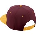 thumbnail image 2 of Daxton Classic Snapback Hat Custom A to Z Initial Varsity Letters, Burgundy Gold Hat White Gold Letter J, 2 of 2