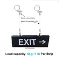 thumbnail image 3 of OTTFF 10 Pack Ceiling Sign Hanger 3.2 ft Suspension Cable Wire Rope Adjustable Length with Spring Hook Hanging Disc for LED Panel Light Billboards DIY Mounting Clamp Max Load 11 IB, 3 of 4