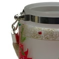 thumbnail image 3 of Northlight 4" Hand-Painted Red Poinsettias and Gold Flameless Glass Christmas Candle Holder, 3 of 5