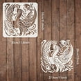 thumbnail image 2 of Phoenix Stencil for Painting 11.8x11.8inch Reusable Phoenix Bird Stencil Firebird Drawing Template Firebird Airbrush Stencil for Painting on Wood Floor Furniture Wall and Paper, 2 of 9