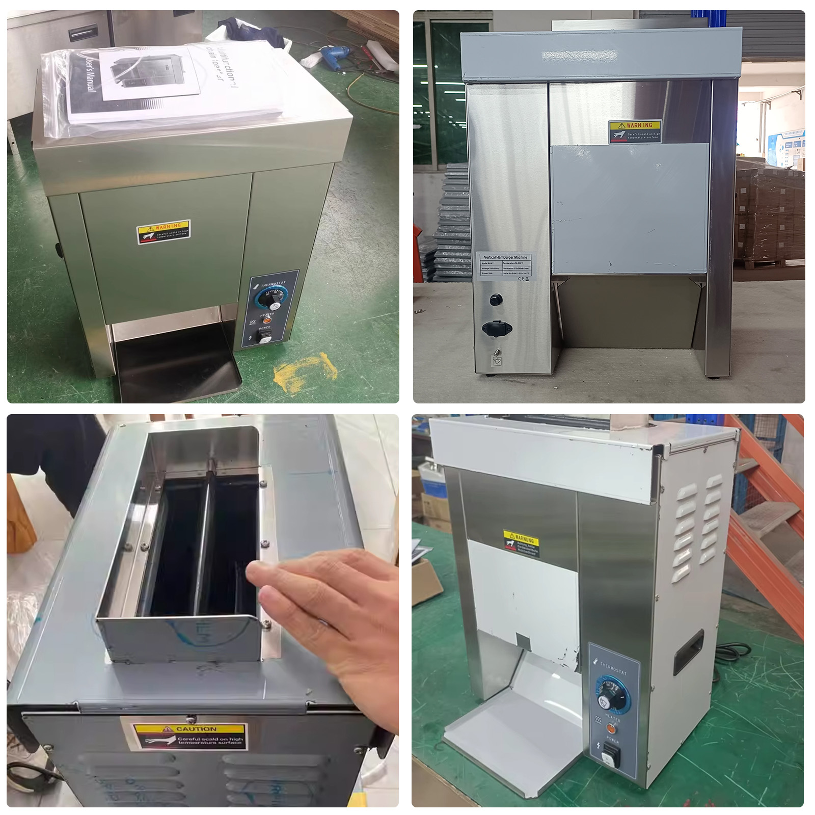 Kolice Commercial Automatic Chain Type Bun Toaster, Burger Machine, Toast/Bun/Bread Baking Heating Machine, Temperature Adjustable, Thickness Adjustable