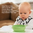 thumbnail image 4 of Food-Grade Silicone Stay Put Suction Bowls + Lid + Straw + Spoon + Fork for Babies Toddlers,Divided Design,Learning Bowl, 4 of 8