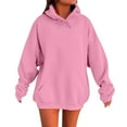 thumbnail image 7 of Custom Design Your Own Text Photo Hoodies, Long Sleeve Oversized Sweatshirts for Casual Wear, Trendy Fall Winter Outfits, Pink XL, Size S-XXXXXL, 7 of 7