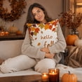 thumbnail image 5 of Fall Pumpkin Maple Leaf Throw Pillow Covers 18x18 Inch for Thanksgiving Indoor Outdoor Decor, 5 of 5