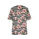 thumbnail image 4 of Camiseta de manga corta plisada elástica con cuello en V y estampado floral de talla grande para mujer OAVQHLG3B Store lin121212, 4 of 4