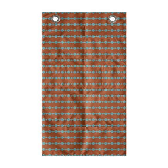 Vintage Hanging Pocket Organizer, Horizontal Ogee Pattern Funky Colors Retro Inspired Geometric Pattern, Printed Polyester Storage Bag with Pockets, 21" x 31", Burnt Orange Turquoise