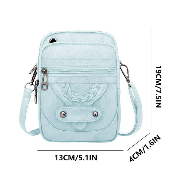 YangJinLian Small Leather Crossbody Bag for Women Trendy Crossbody Purses