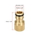 thumbnail image 2 of Adaptador de conector rápido de grifo de latón M18 hembra para manguera de riego de jardín 2 piezas, 2 of 5