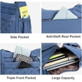 thumbnail image 2 of Bolso bandolera informal con múltiples bolsillos para mujer, bolso de hombro para niñas, bolso de mano ajustable, suave, de gran capacidad, bolso para teléfono, para ir de compras, viajar y trabajar, 2 of 4