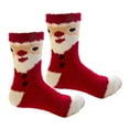 thumbnail image 3 of Christmas Fuzzy Socks Cosy Socks Thick Slipper Socks Fun Sleeping Socks Holiday Xmas Socks for Bed Floor Festive Party Indoor Santa Claus, 3 of 8