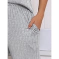 thumbnail image 5 of DARING DIVA Women's Pajamas Loungewear Knit V Neck Tank Tops with Pants Set Grey XS, 5 of 6
