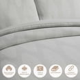thumbnail image 4 of Superior Manali 3-Piece Cotton Woven Comforter Set, King, Grey, 4 of 8