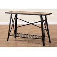 thumbnail image 7 of Baxton Studio Allaire Vintage Rustic Industrial Style Wood and Dark Bronze-Finished Metal Console Table, 7 of 7
