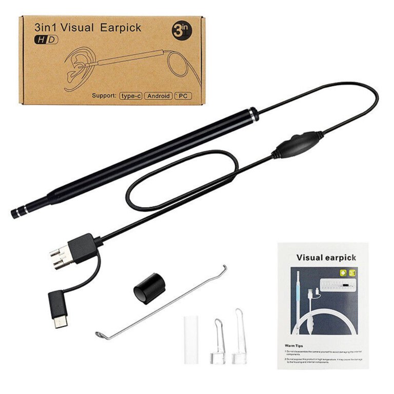 Intelligent Visual Ear Scoop Imperméable à l'eau sans fil Wifi Earwax  Removal Stick Intelligent Camera Care Otoscope Ear Cleaning Stick