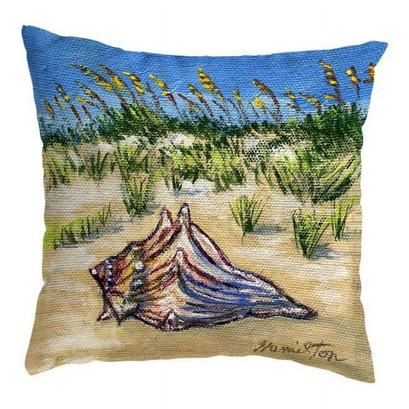 Betsydrake KS1167 12 x 12 in. Conch Found No Cord Pillow - Small